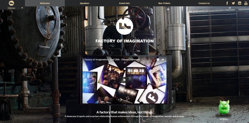 Návrh stránek pro Factory Of Imagination
